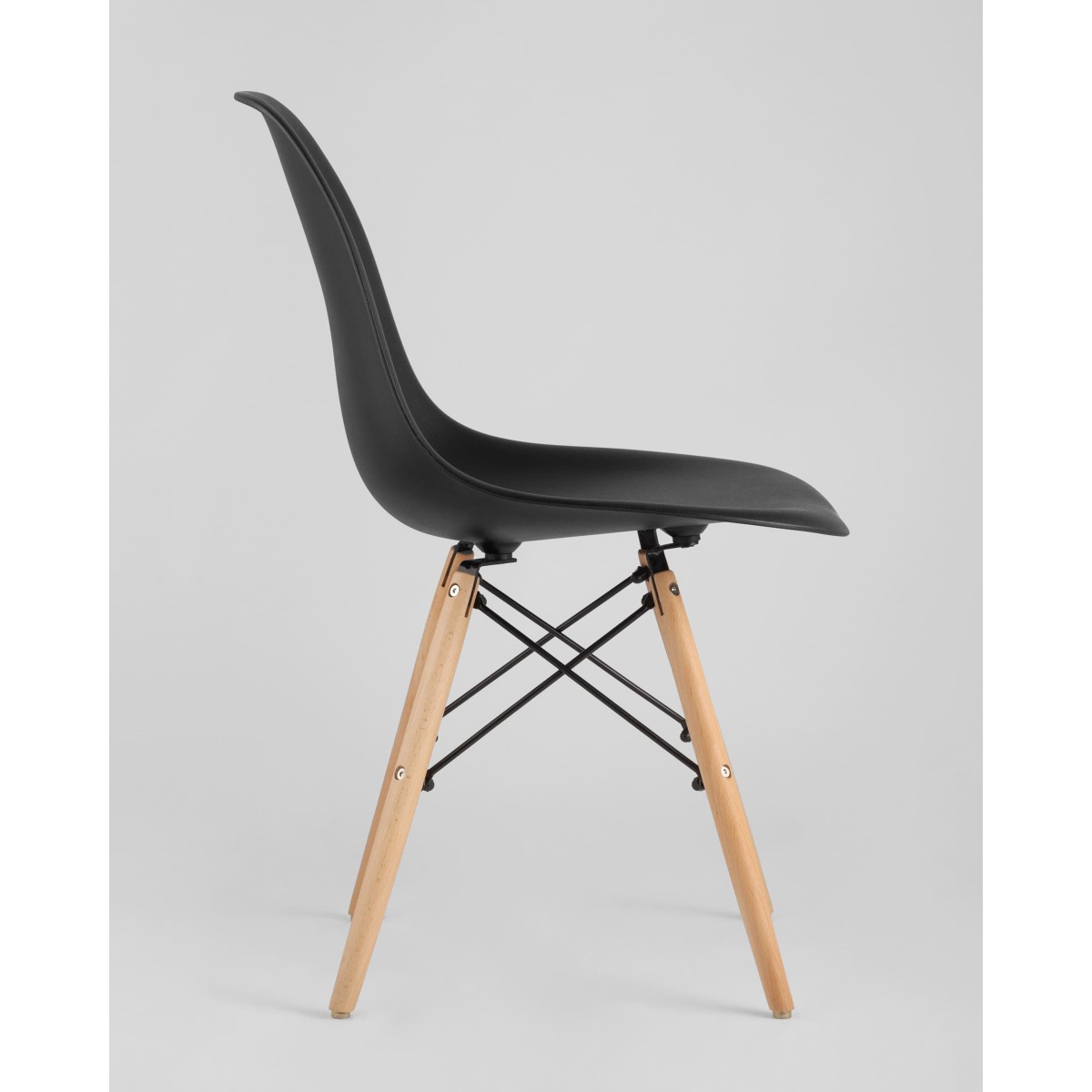 Стул Eames Style DSW черный x4 (разборный каркас)