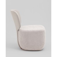 Кресло Спейс спинка экокожа, сиденье шенилл светло-серый