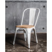 Стул TOLIX WOOD белый глянцевый