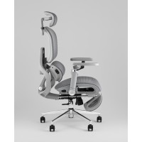 Кресло офисное TopChairs Prodigy с оттоманкой серый