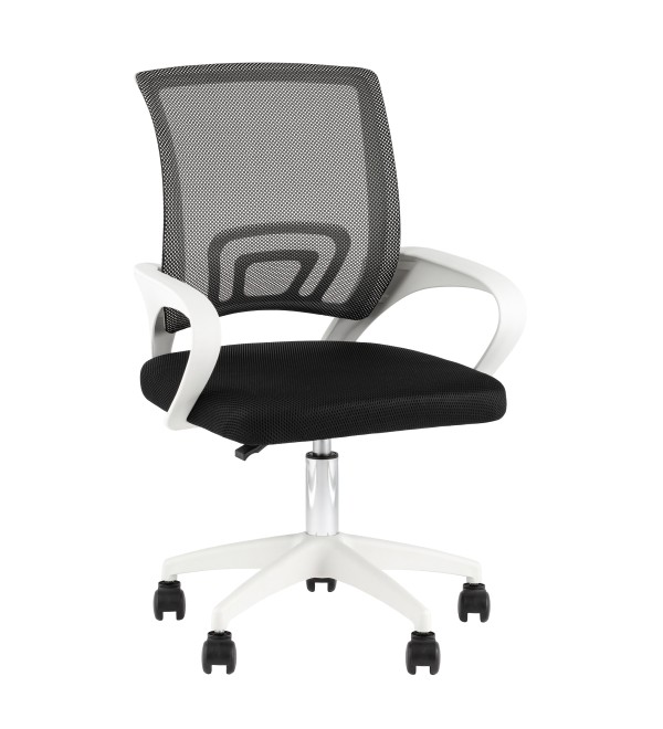 Кресло офисное TopChairs Simple SN черный пластик белый