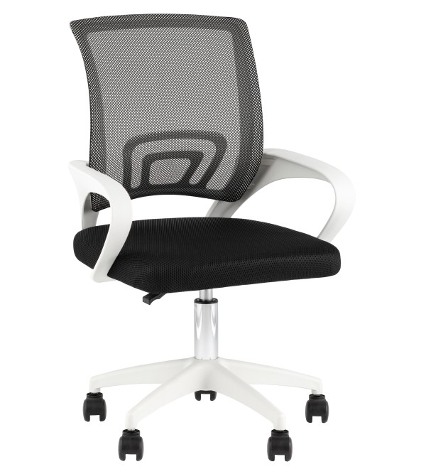 Кресло офисное TopChairs Simple SN черный пластик белый