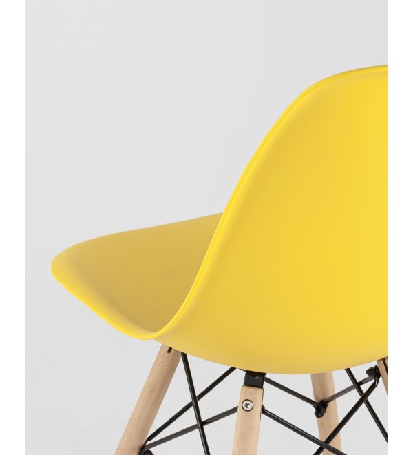 Стул Eames Style DSW желтый x4 (разборный каркас)