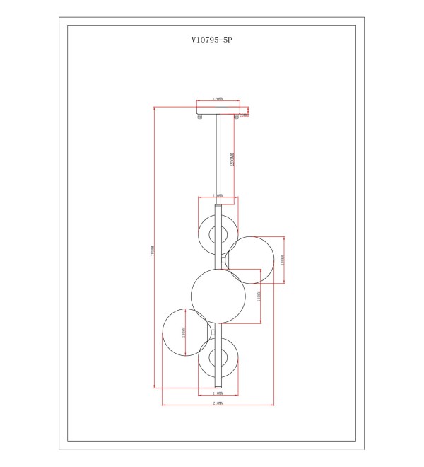 Светильник подвесной Moderli V10795-5P Renny
