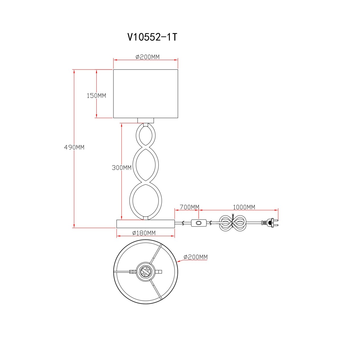 Лампа настольная Moderli V10552-1T Macadamia