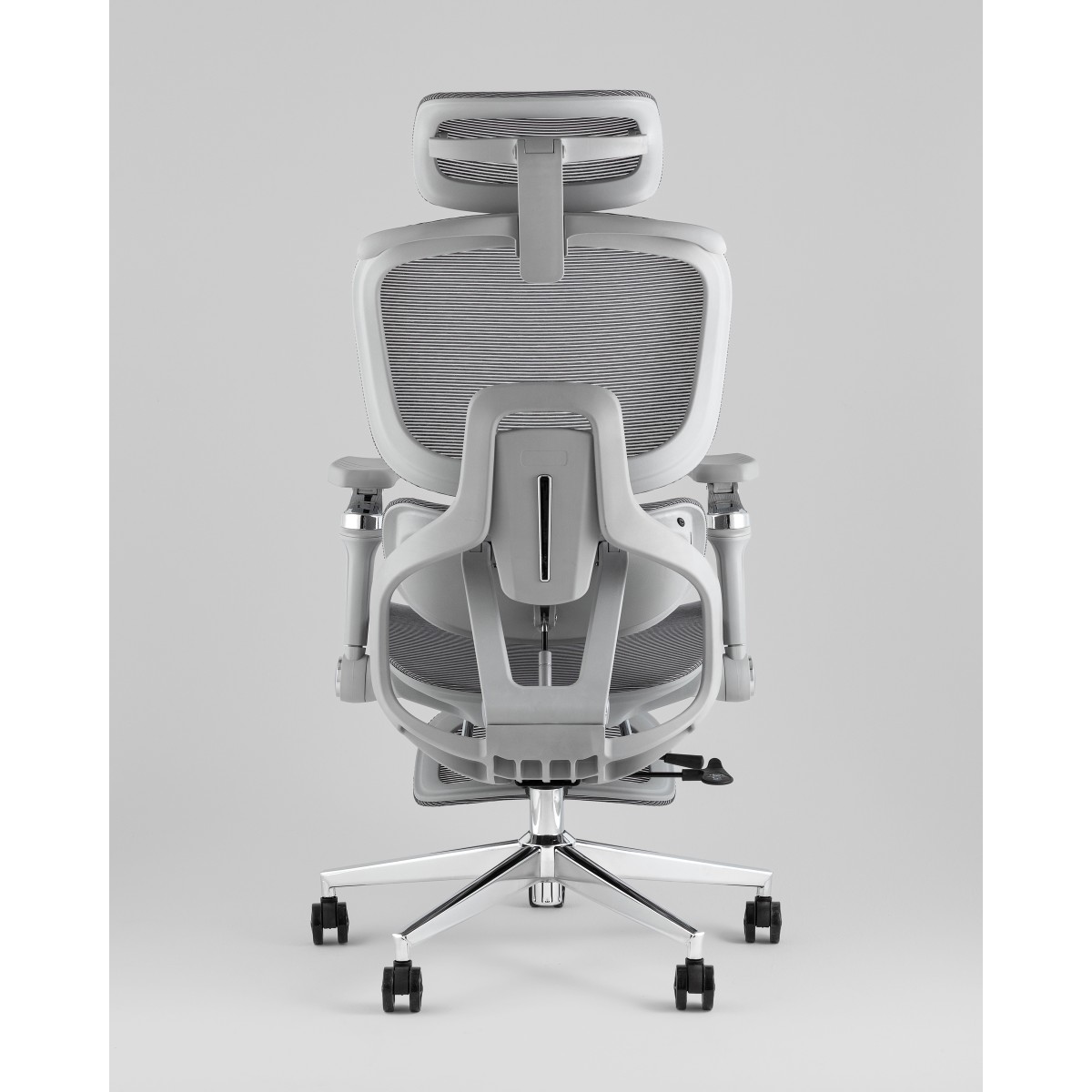 Кресло офисное TopChairs Prodigy с оттоманкой серый