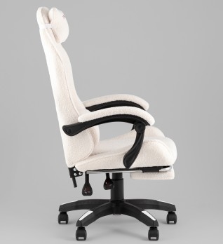 Кресло спортивное TopChairs MG-7019 букле белый