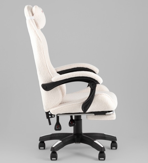 Кресло спортивное TopChairs MG-7019 букле белый