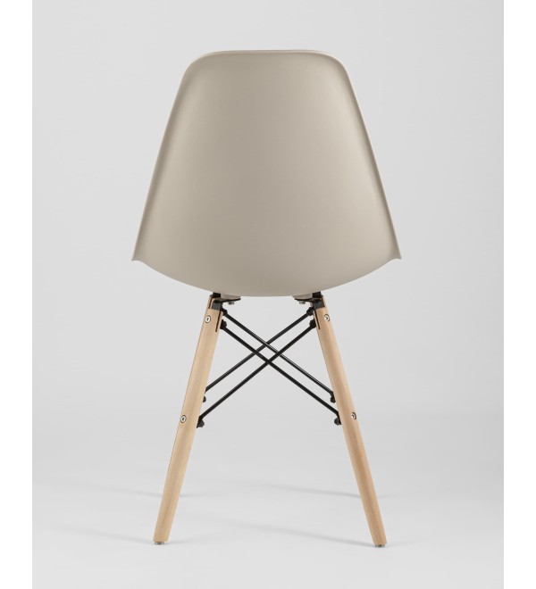 Стул Eames Style DSW бежевый (разборный каркас)