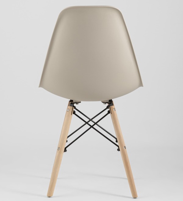 Стул Eames Style DSW бежевый (разборный каркас)