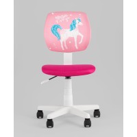 Кресло компьютерное детское ЛОЛО Unicorn, пластик белый