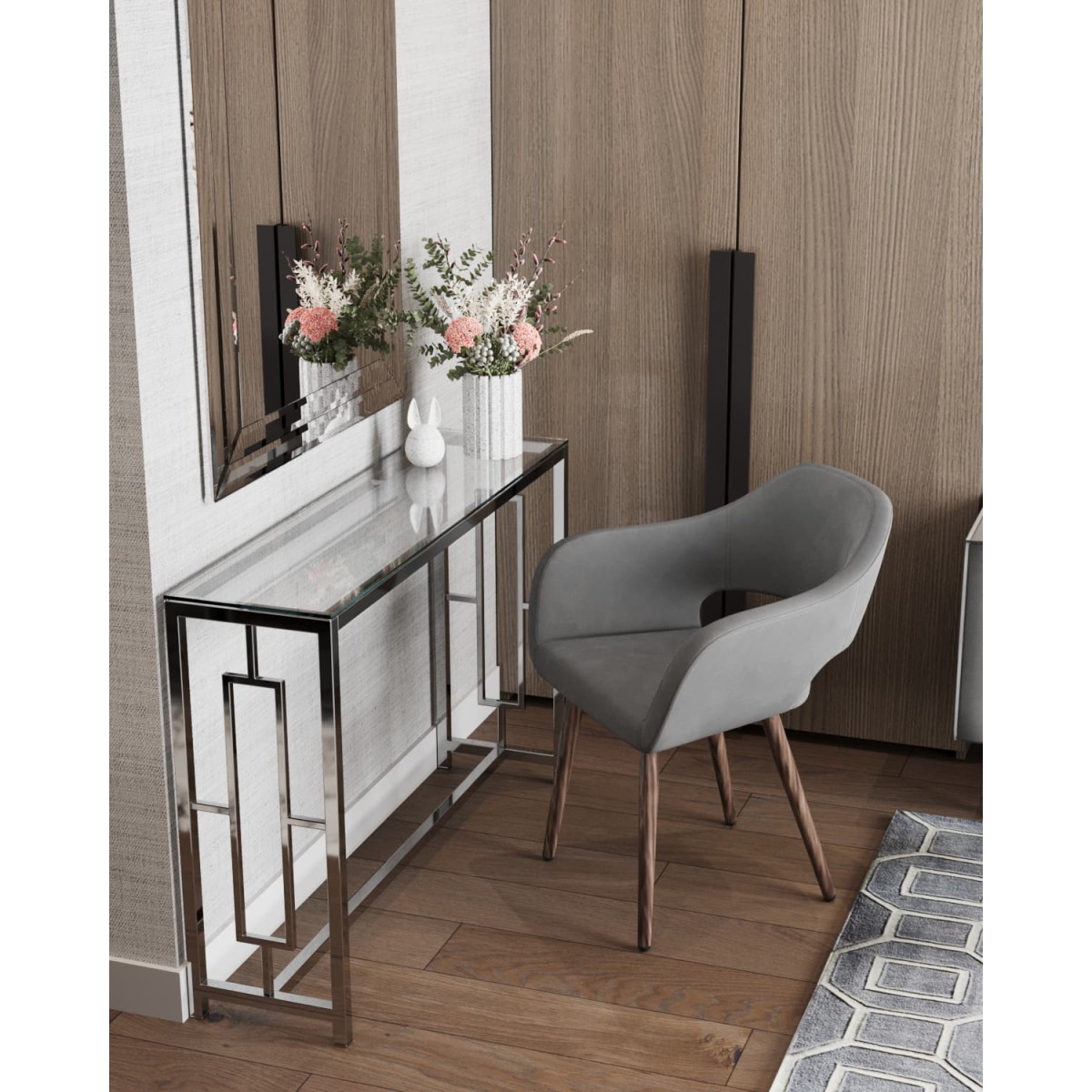 Консоль БРУКЛИН 115*30 серебро