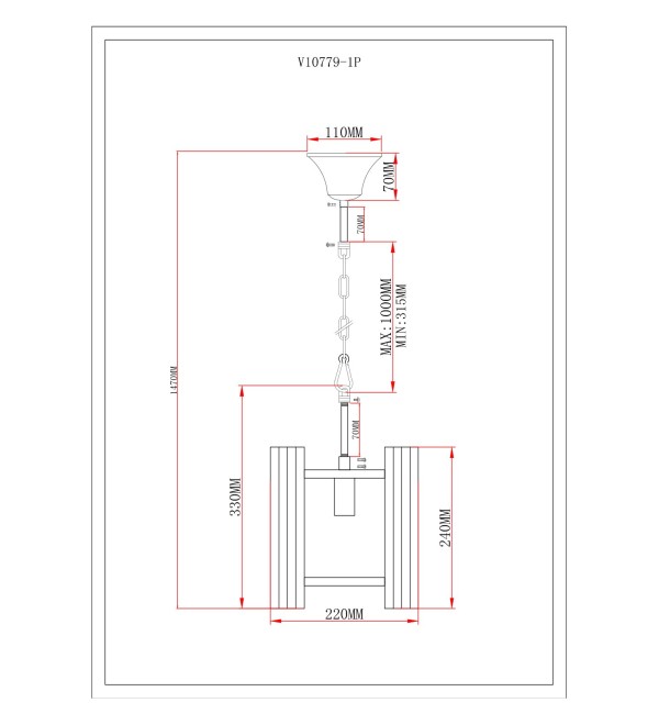 Светильник подвесной Moderli V10779-1P Monte