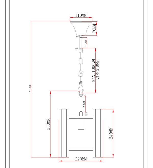 Светильник подвесной Moderli V10779-1P Monte