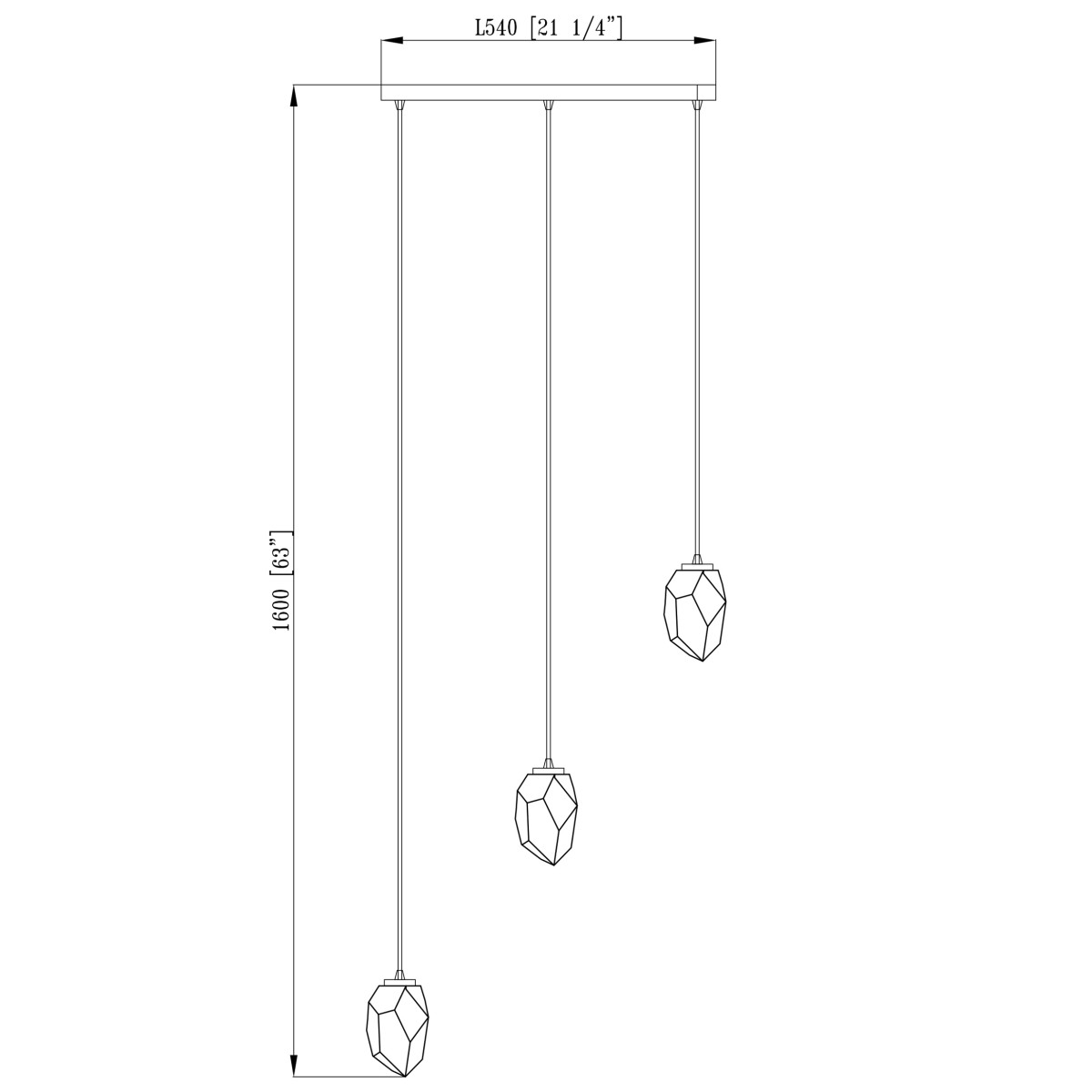 Светильник подвесной Moderli V10310-3P Catris
