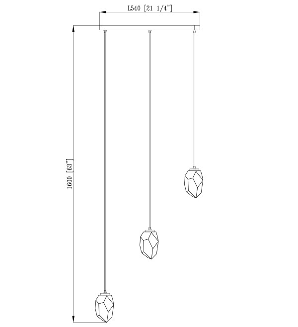 Светильник подвесной Moderli V10310-3P Catris