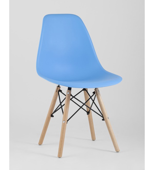 Стул Eames Style DSW голубой x4 (разборный каркас)