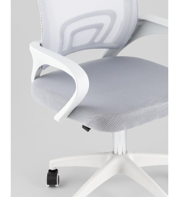 Кресло офисное TopChairs Simple SN серый пластик белый