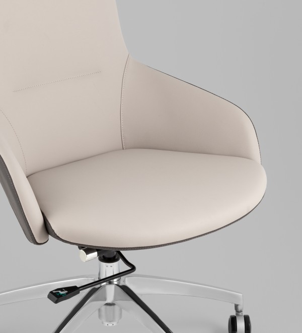 Кресло офисное TopChairs Soulo светло-серый, серый