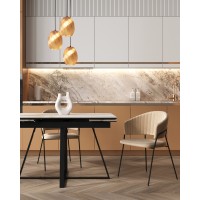 Стол Кассика 120*80 см столешница керамика белый