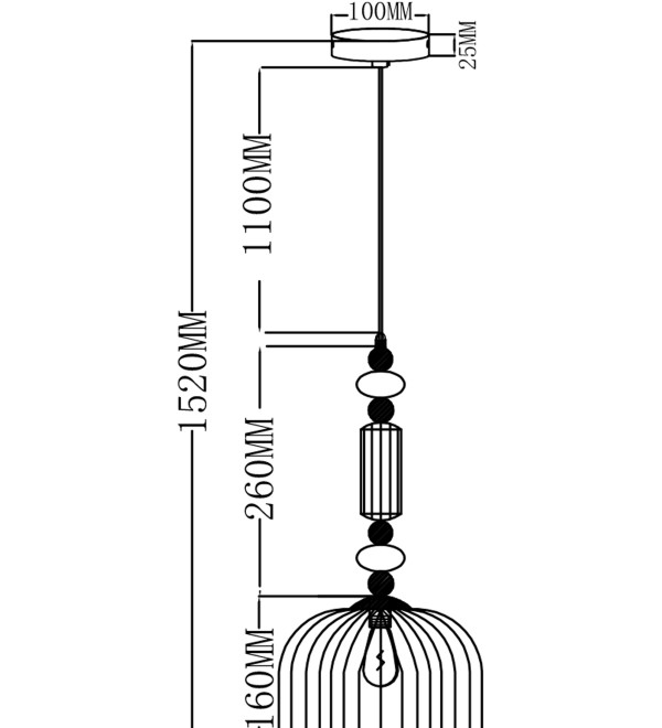 Светильник подвесной Moderli V10903-P Charm