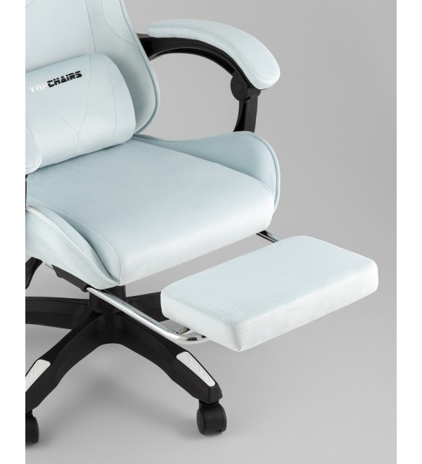 Кресло спортивное TopChairs MG-7019 велюр светло-голубой
