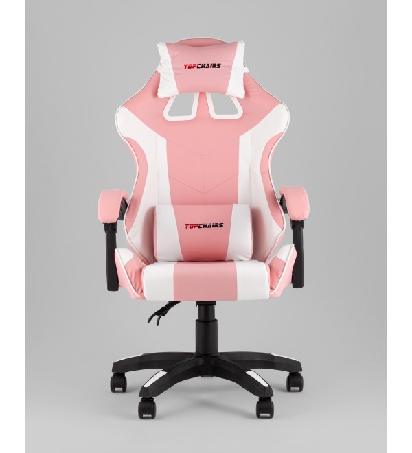 Кресло спортивное TopChairs MG-7035 розово-белый
