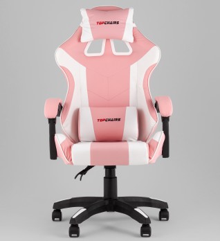 Кресло спортивное TopChairs MG-7035 розово-белый