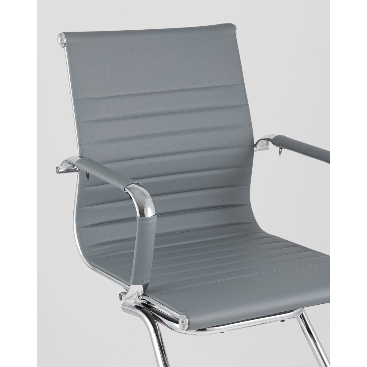 Кресло для посетителей TopChairs Visit серое 2 шт.