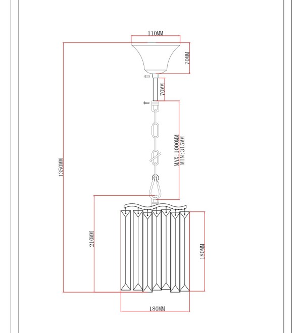 Светильник подвесной Moderli V10771-1P Wave