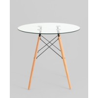Стол Eames DSW NEW D80 стеклянный