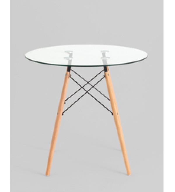 Стол Eames DSW NEW D80 стеклянный