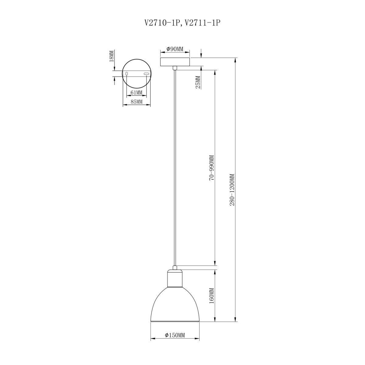 Подвесной светильник Moderli V2711-1P Irina