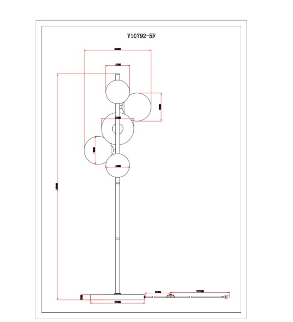 Торшер Moderli V10792-5F Renny