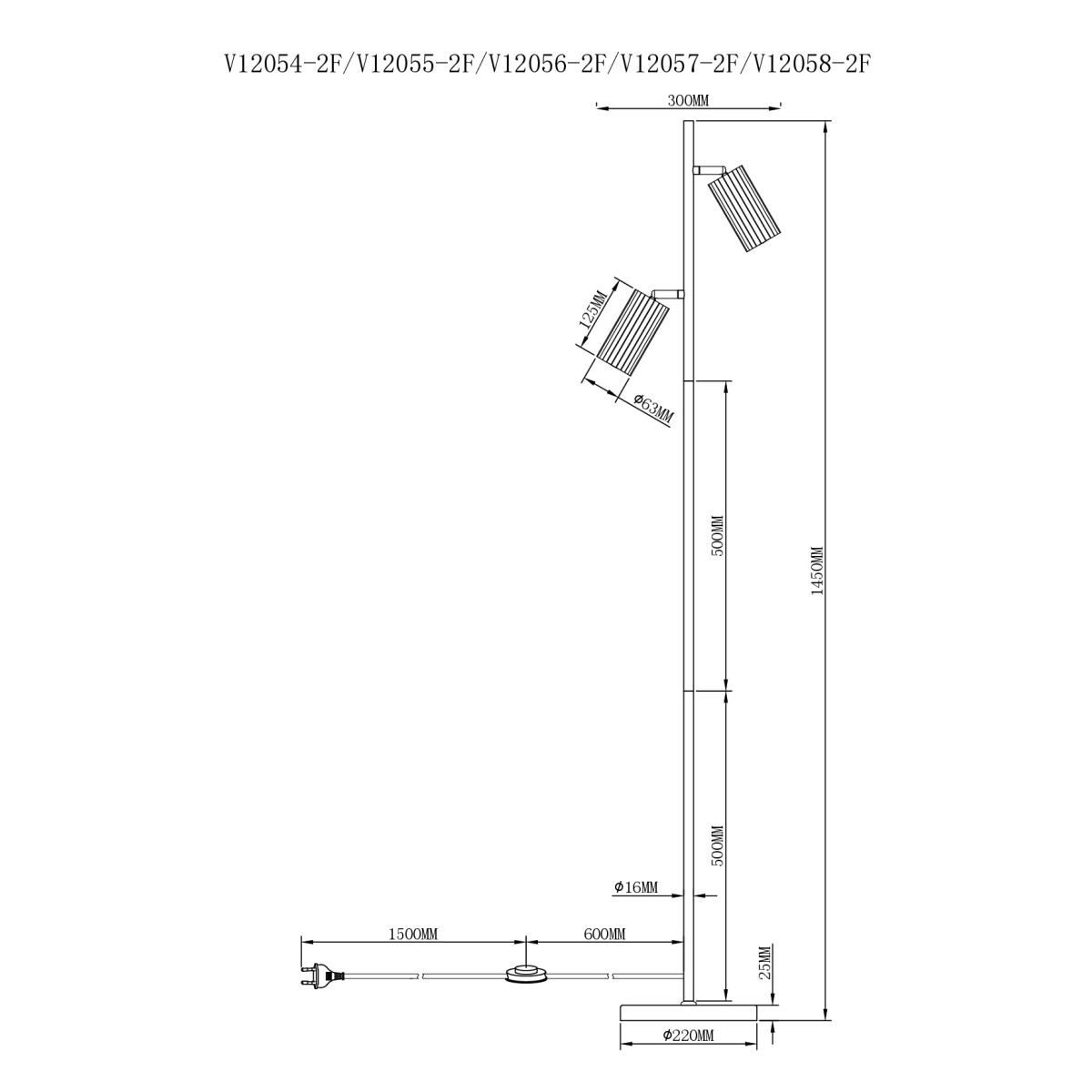 Торшер Moderli V12055-2F Cora