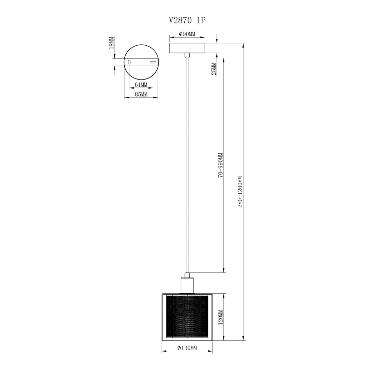 Подвесной светильник Moderli V2870-1P Brizzi