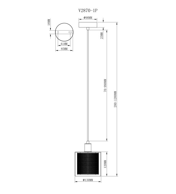 Подвесной светильник Moderli V2870-1P Brizzi