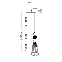 Светильник подвесной Moderli V10908-P Glassy