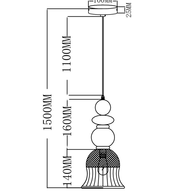 Светильник подвесной Moderli V10906-P Glassy