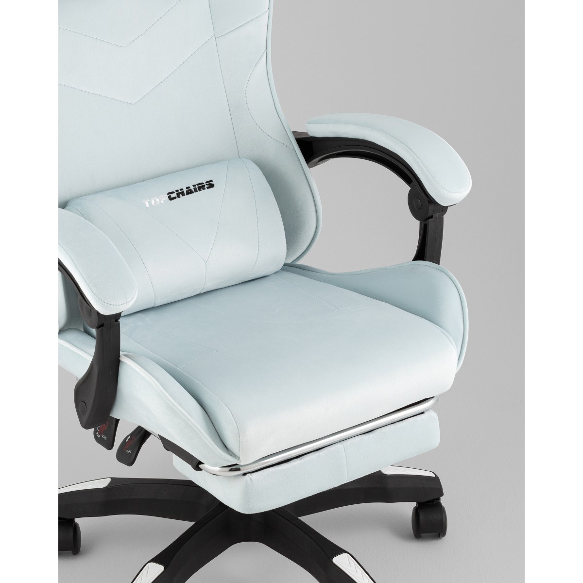 Кресло спортивное TopChairs MG-7019 велюр светло-голубой