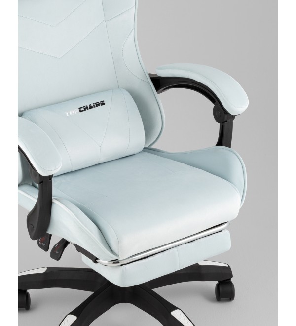 Кресло спортивное TopChairs MG-7019 велюр светло-голубой
