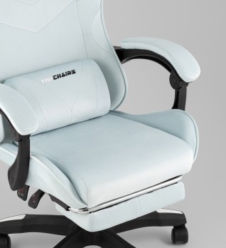 Кресло спортивное TopChairs MG-7019 велюр светло-голубой