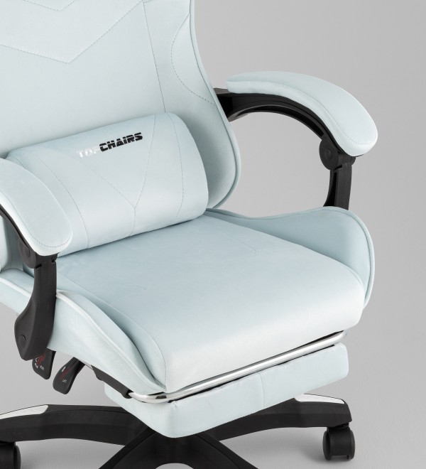 Кресло спортивное TopChairs MG-7019 велюр светло-голубой
