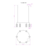 Люстра подвесная Moderli V11604-6P Cora