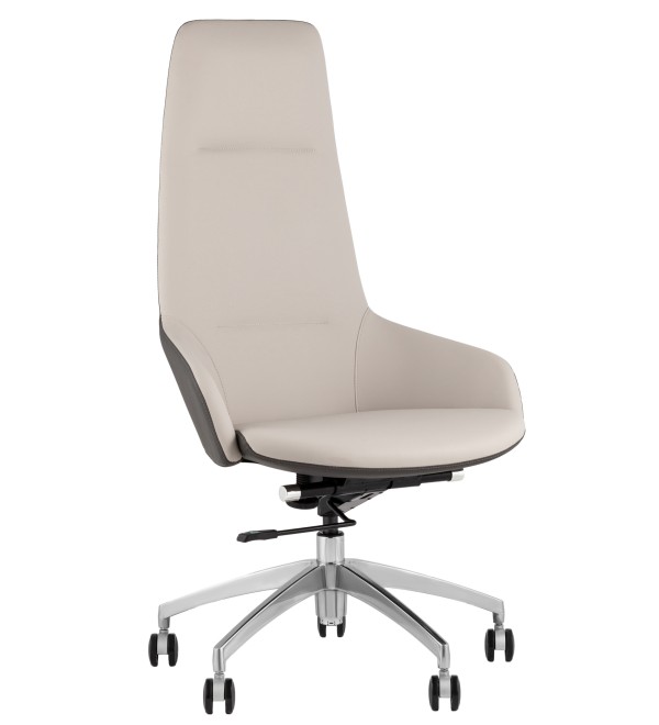 Кресло руководителя TopChairs Soulo светло-серый, серый