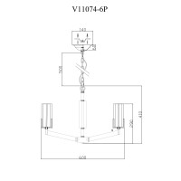 Люстра подвесная Moderli V11074-6P Brass