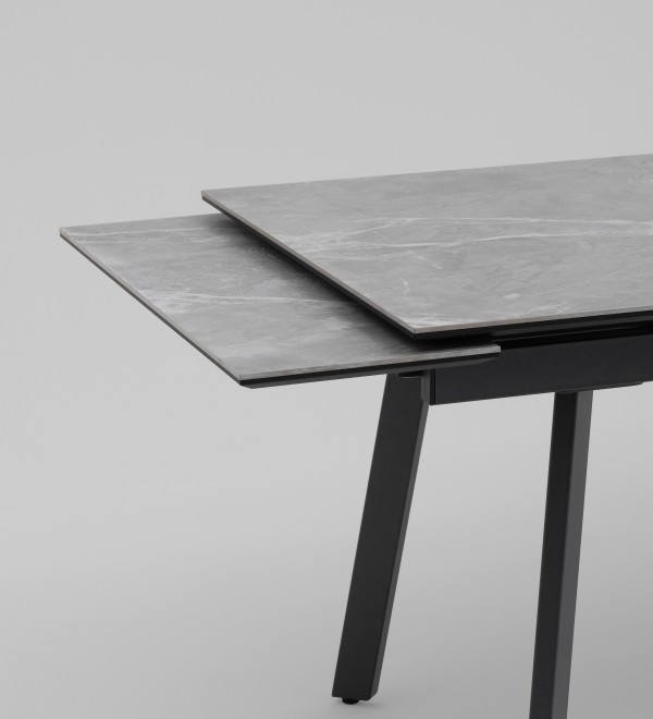 Стол Тайл 140-200/85/75 столешница керамика Larka Grey