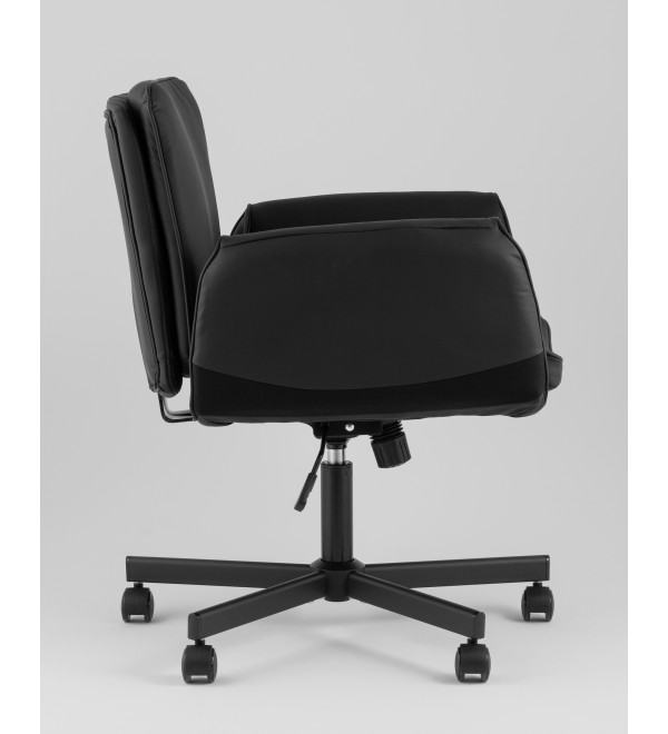 Кресло офисное TopChairs Foldo с откидными подлокотниками черное