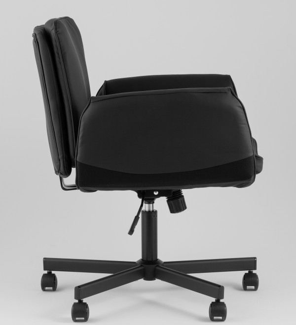 Кресло офисное TopChairs Foldo с откидными подлокотниками черное