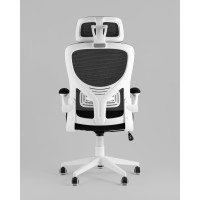 Кресло офисное TopChairs Airone белый с черной сеткой